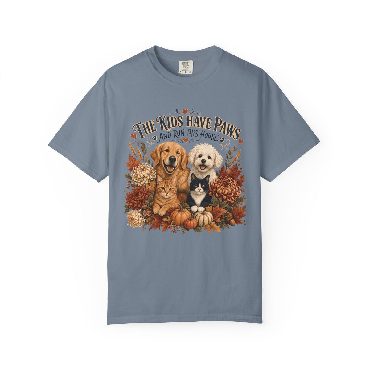 The Kids Have Paws & Run This House – Funny Pet Parent T-Shirt
