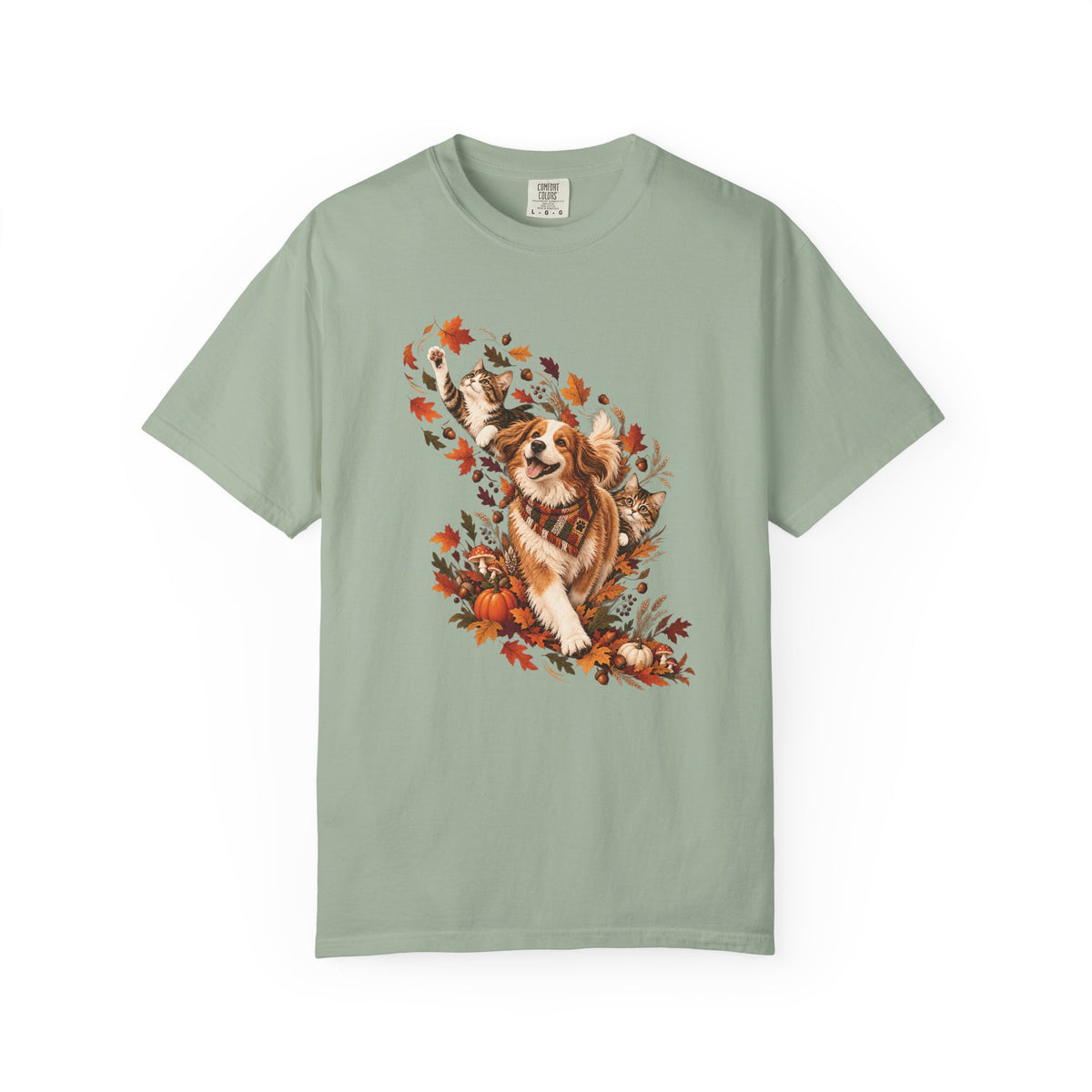 Autumn Paws T-Shirt – Dog & Cats Fall Pet Lover Tee