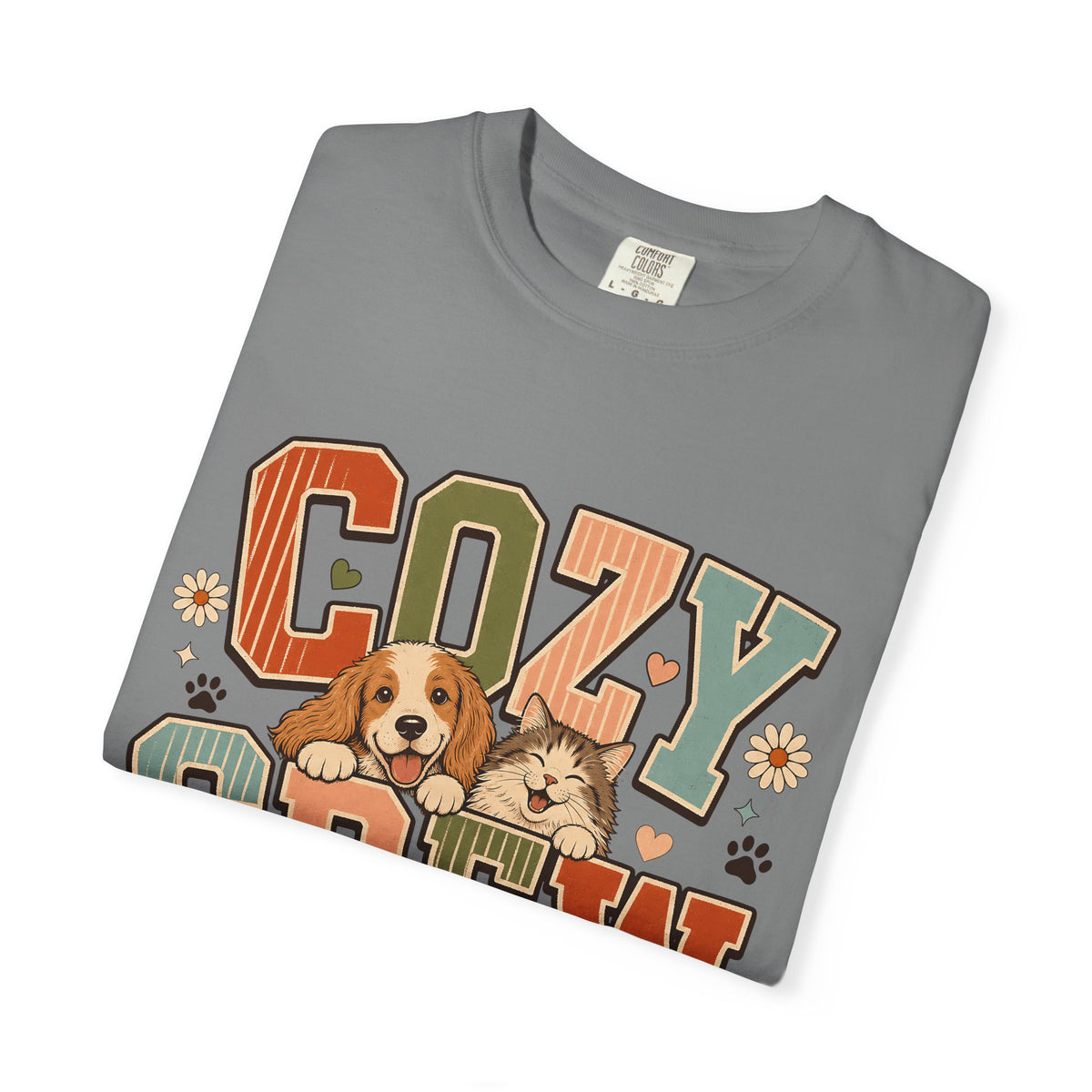 Cozy Crew Dog and Cat T-Shirt – Cute Pet Parent Graphic Tee Short Shopify description