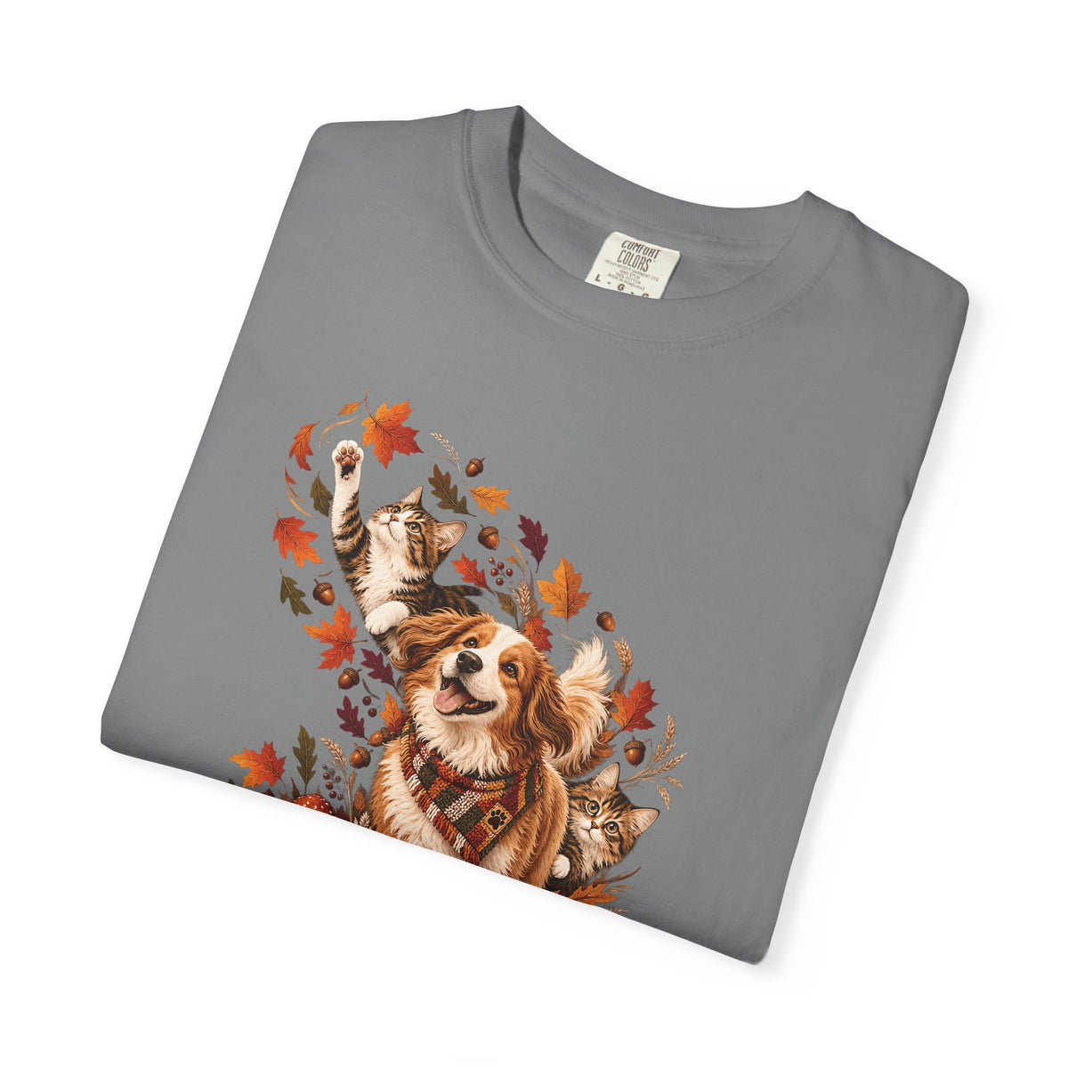 Autumn Paws T-Shirt – Dog & Cats Fall Pet Lover Tee