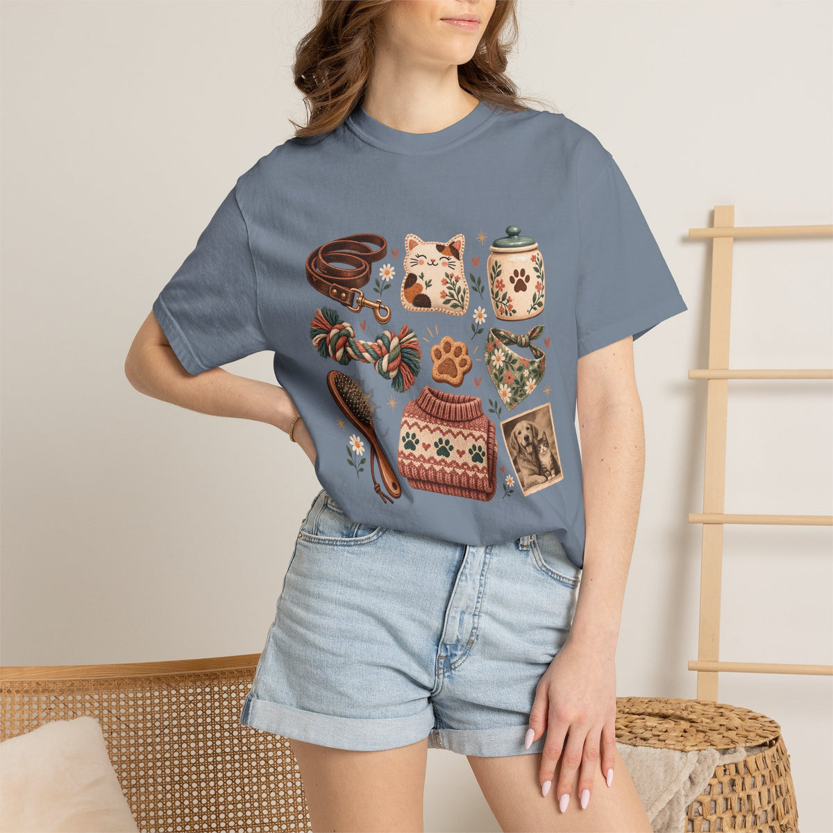 Cozy Pet Parent Essentials T-Shirt – Vintage Dog & Cat Lover Tee