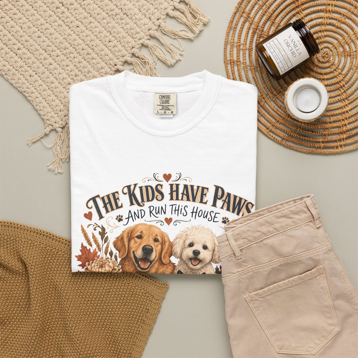 The Kids Have Paws & Run This House – Funny Pet Parent T-Shirt