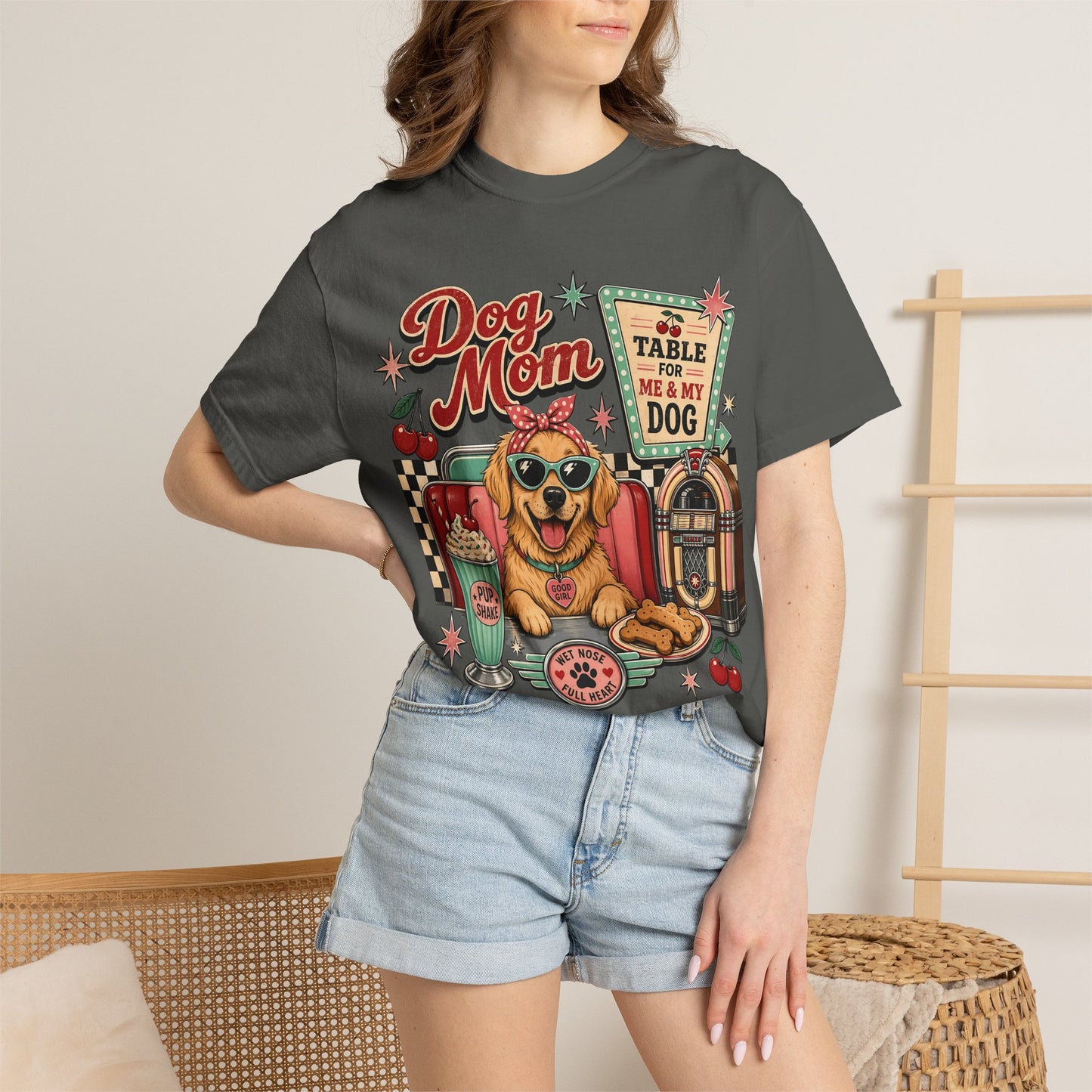 Table for Me and My Dog — Cute Pet Lover T-Shirt