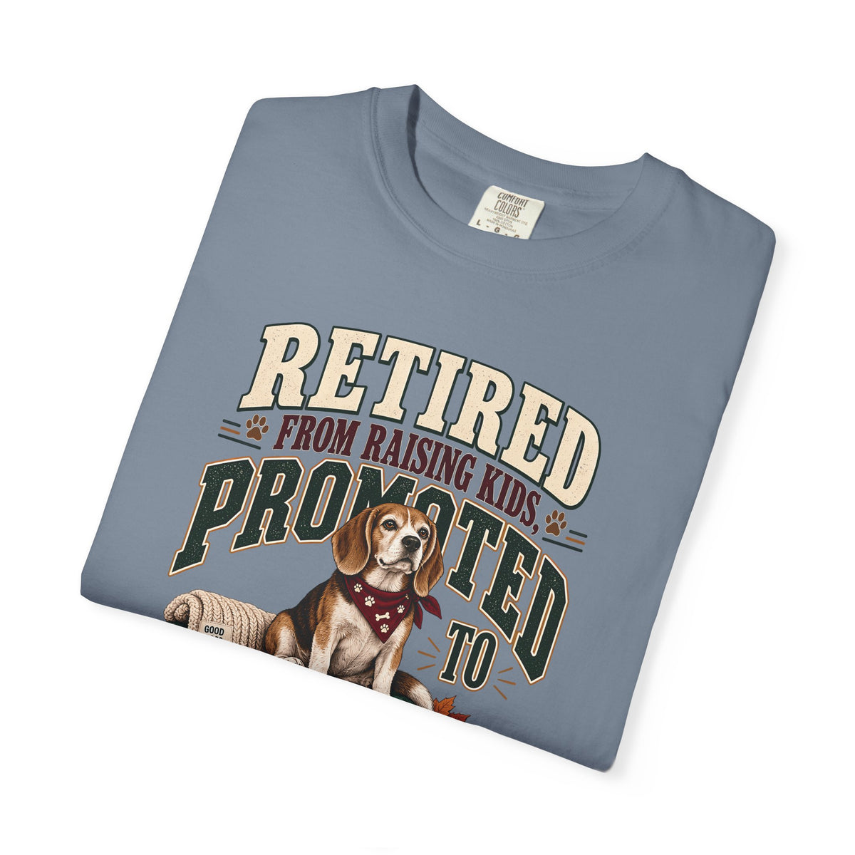 Retired From Raising Kids Promoted to Dog Butler T-Shirt – Funny Empty Nester Gift