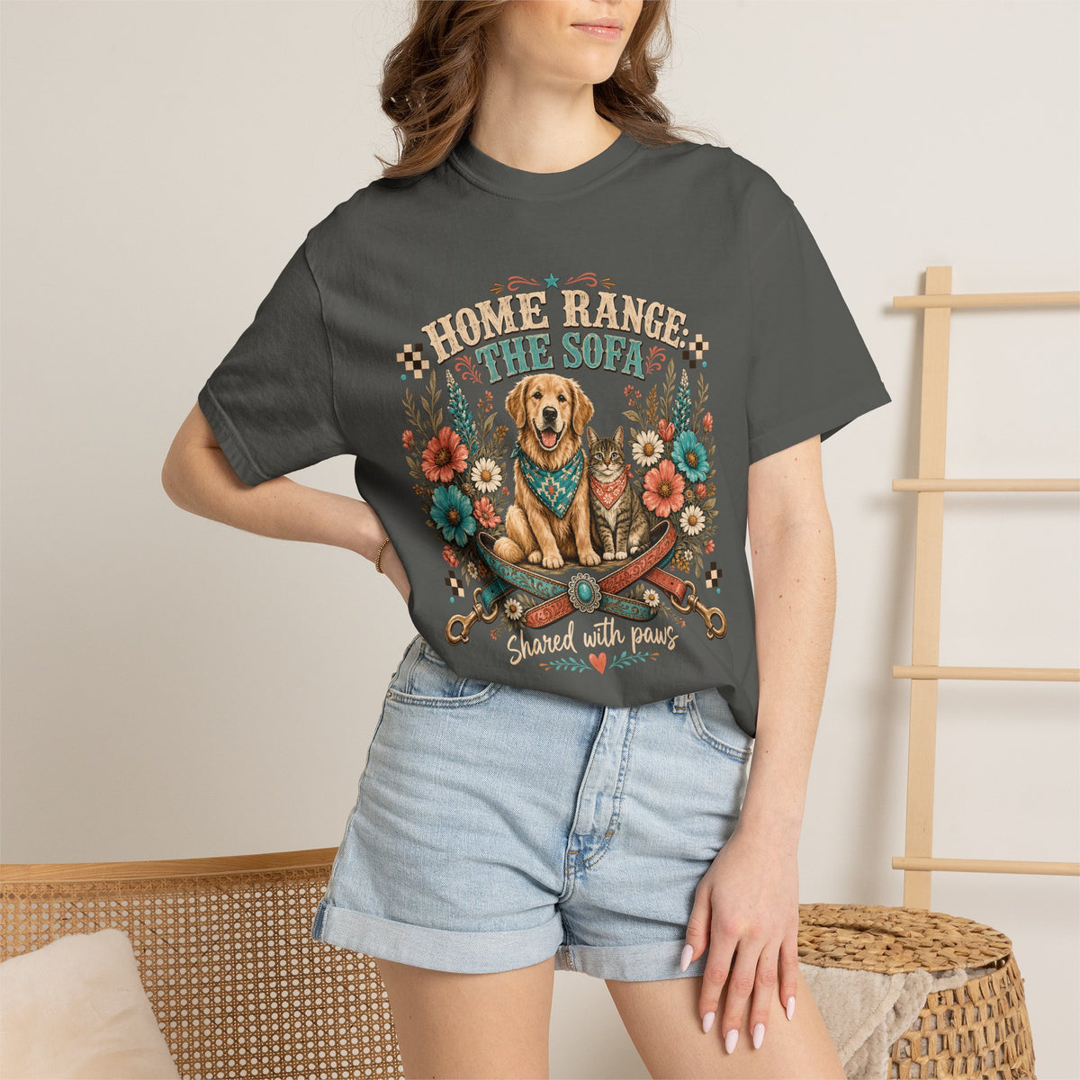 Home Range The Sofa Dog and Cat T-Shirt – Western Pet Parent Tee