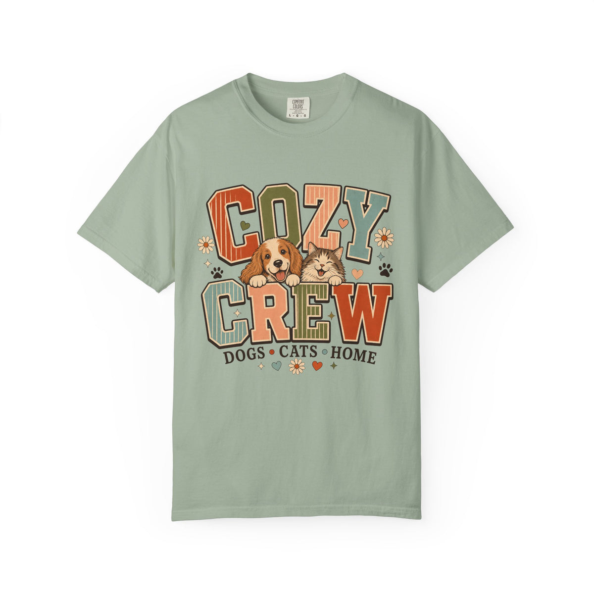 Cozy Crew Dog and Cat T-Shirt – Cute Pet Parent Graphic Tee Short Shopify description