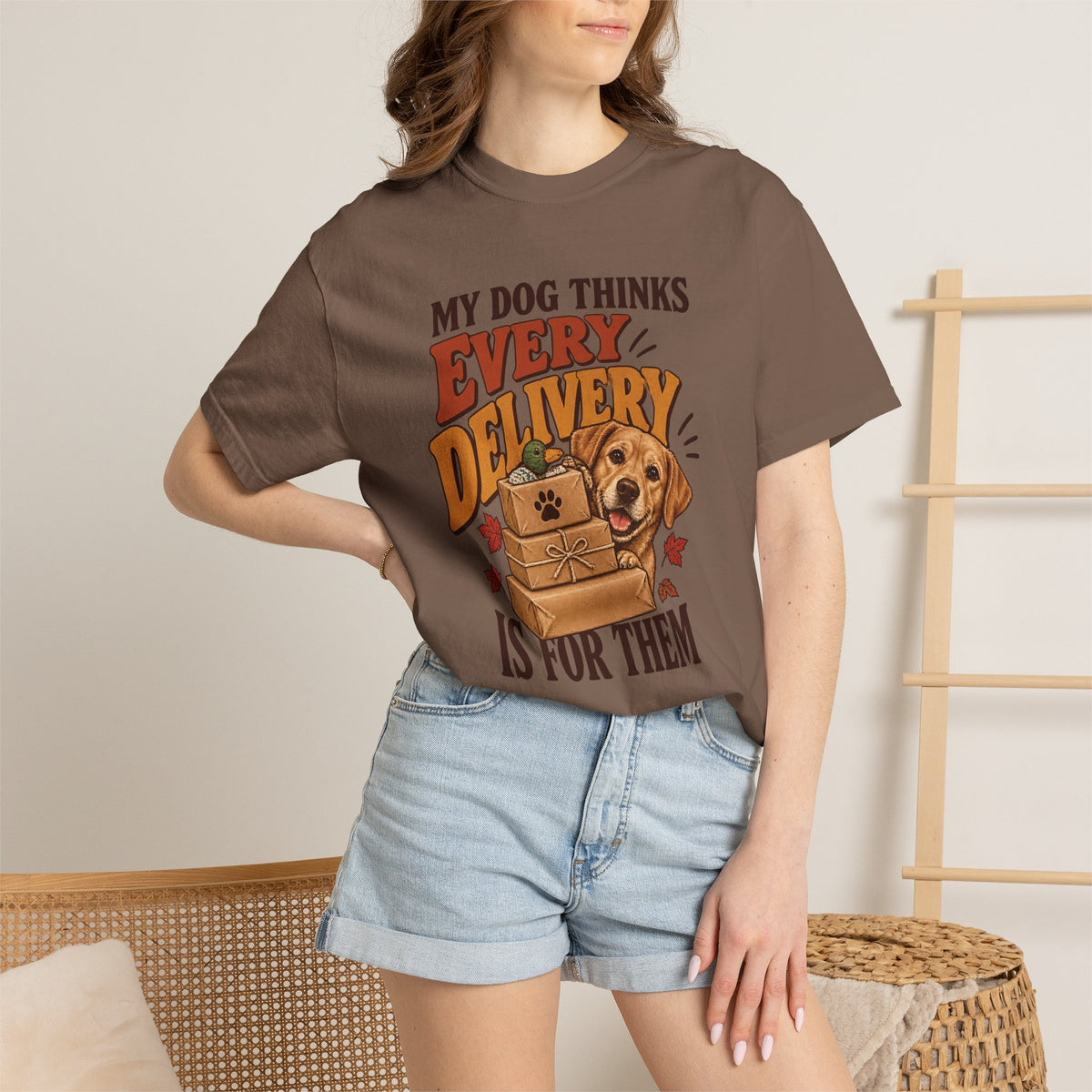 My Dog Thinks Every Delivery Is for Them T-Shirt – Funny Dog Lover Tee
