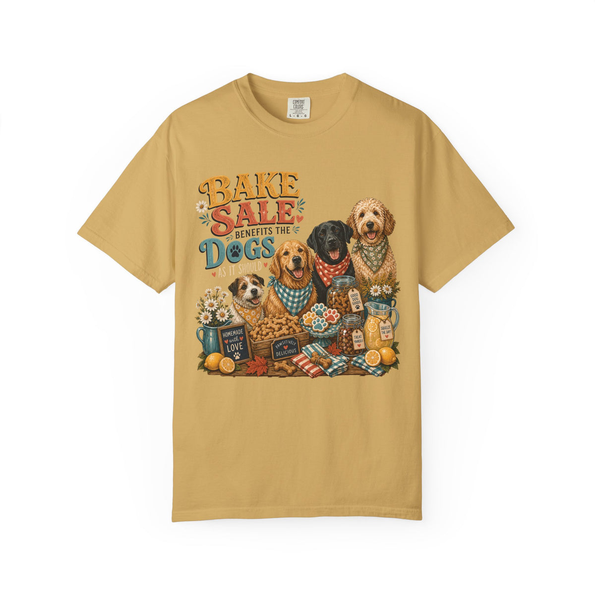 Bake Sale Benefits the Dogs – Funny Dog Lover & Baker T-Shirt