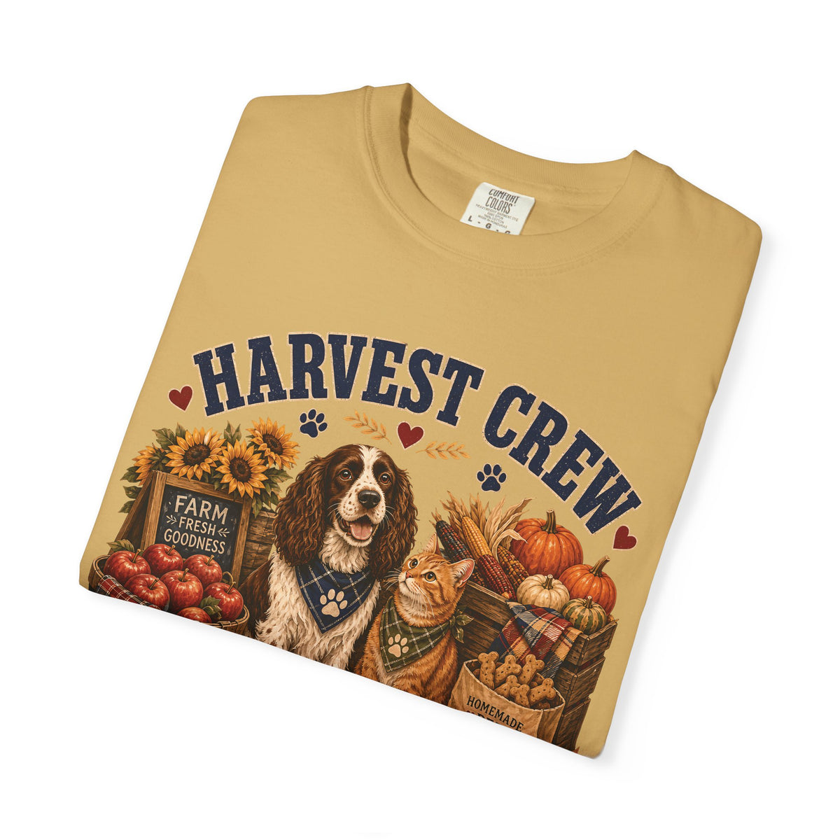 Harvest Crew – Paid in Snacks, Funny Fall Dog & Cat T-Shirt