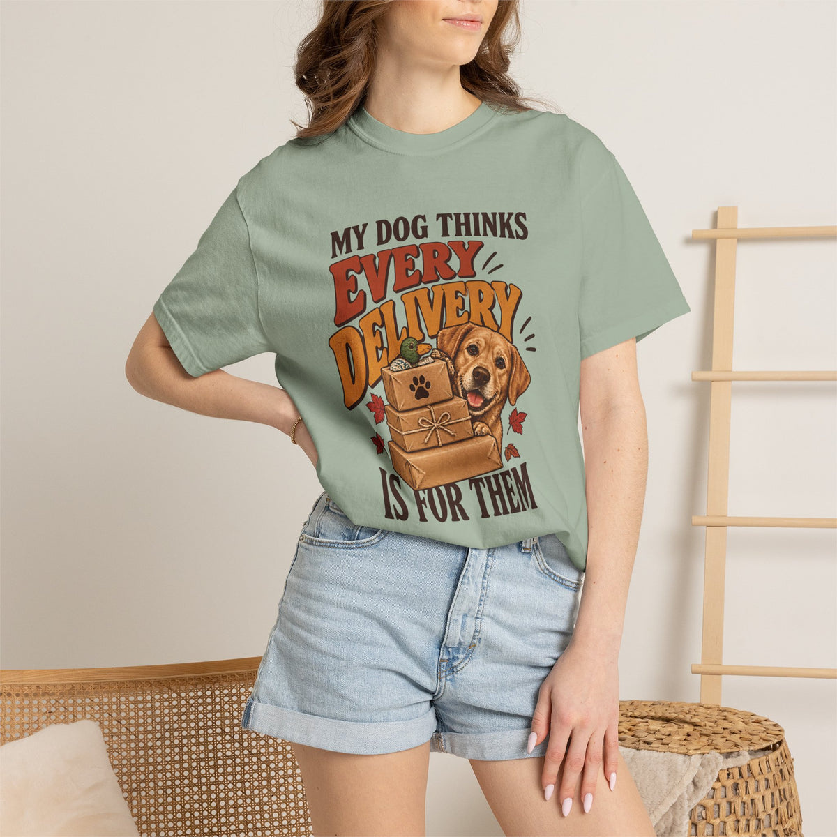 My Dog Thinks Every Delivery Is for Them T-Shirt – Funny Dog Lover Tee
