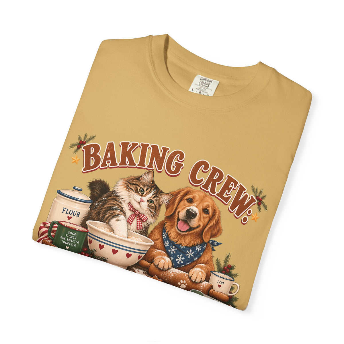 Baking Crew Two Supervisors Zero Help T-Shirt – Funny Christmas Pet Tee