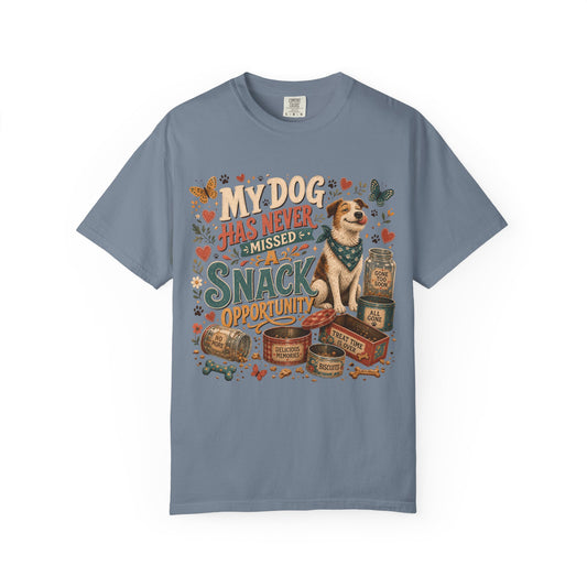 My Dog Never Missed a Snack Opportunity T-Shirt Dog Mom