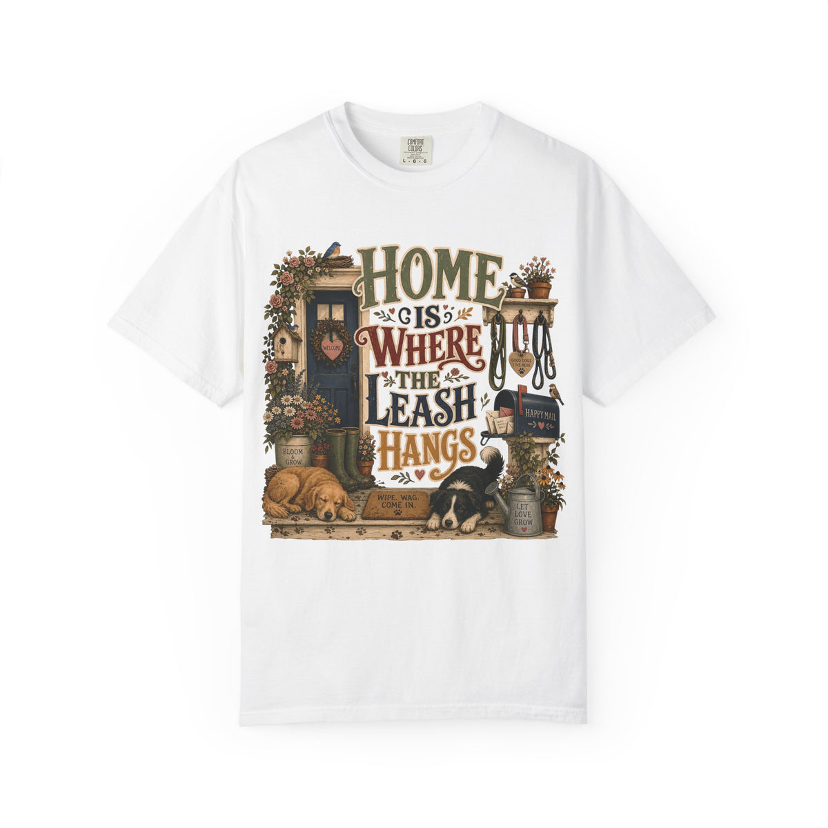 Home Is Where the Leash Hangs Shirt T-Shirt Dog Mom