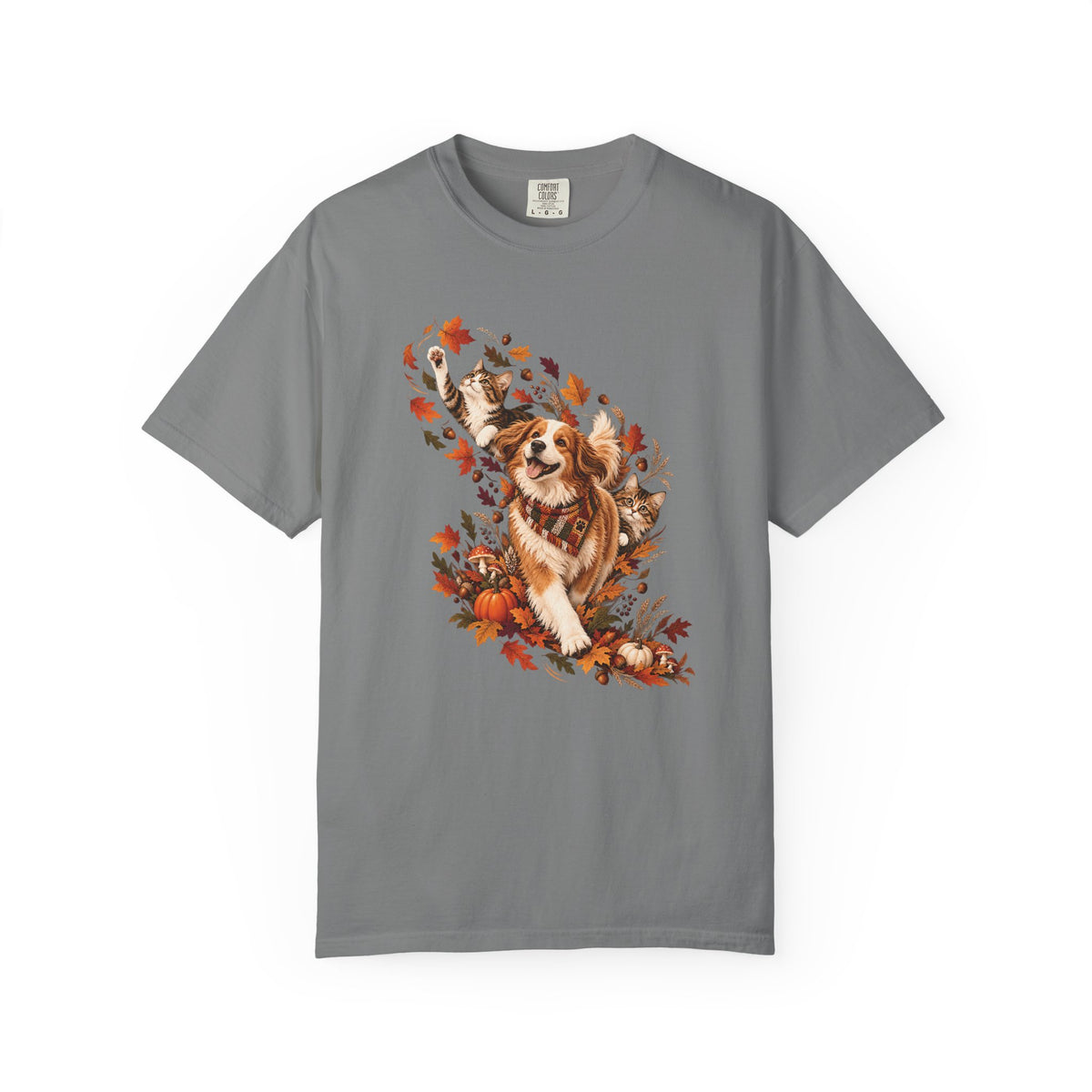 Autumn Paws T-Shirt – Dog & Cats Fall Pet Lover Tee