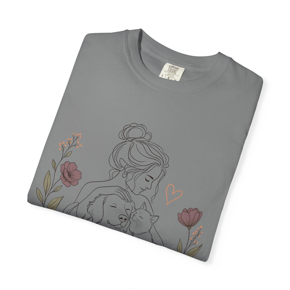 "My Kind of Motherhood" Dog & Cat Mom Line Art T-Shirt