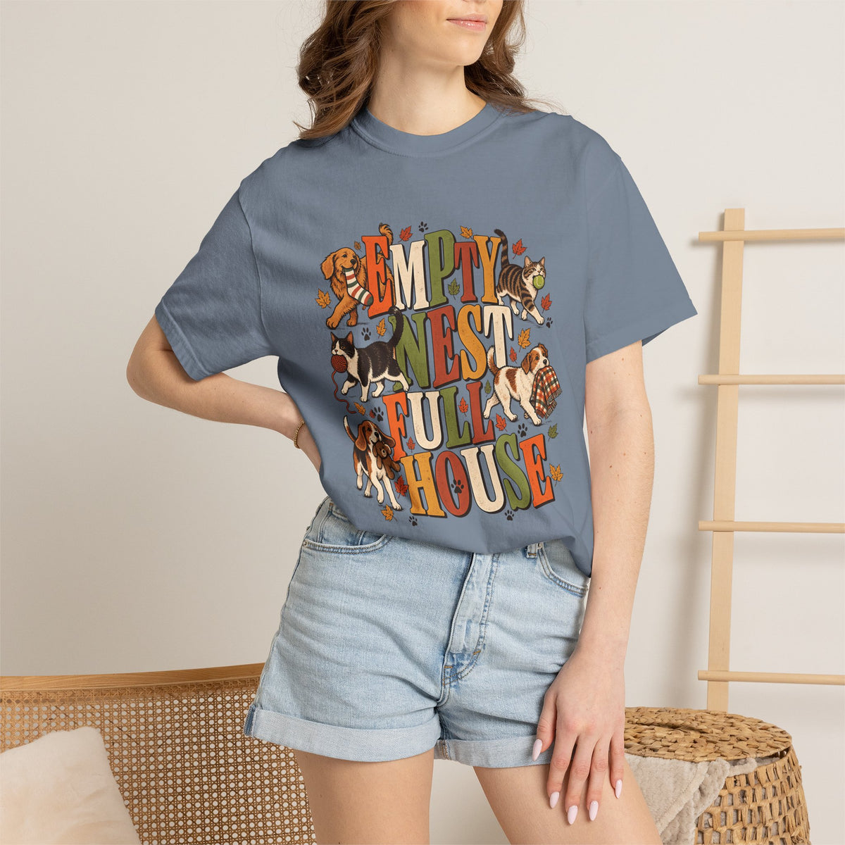 Empty Nest Full House T-Shirt – Funny Dog & Cat Parent Tee