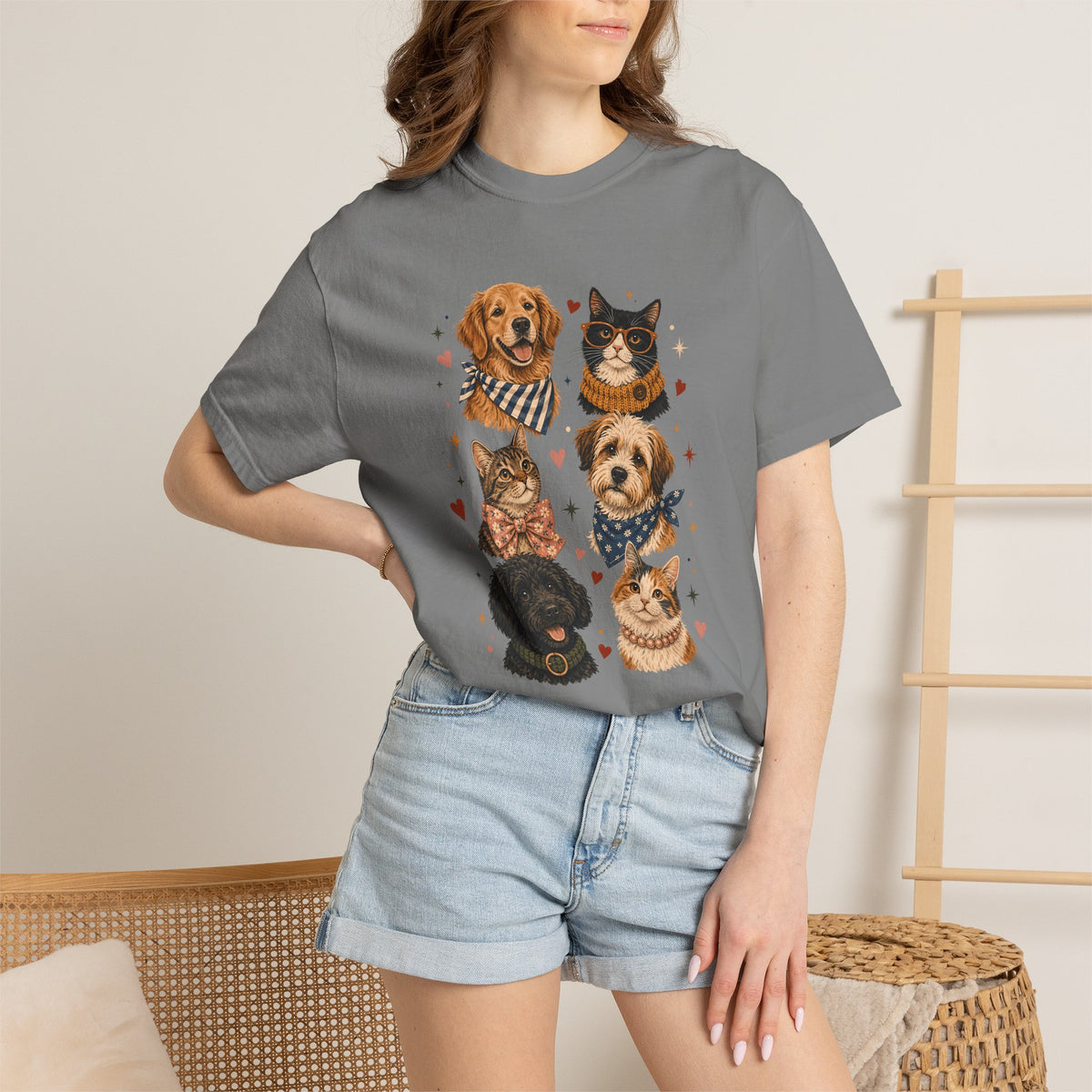 House Full of Paws Dog and Cat T-Shirt – Multi-Pet Parent Graphic Tee