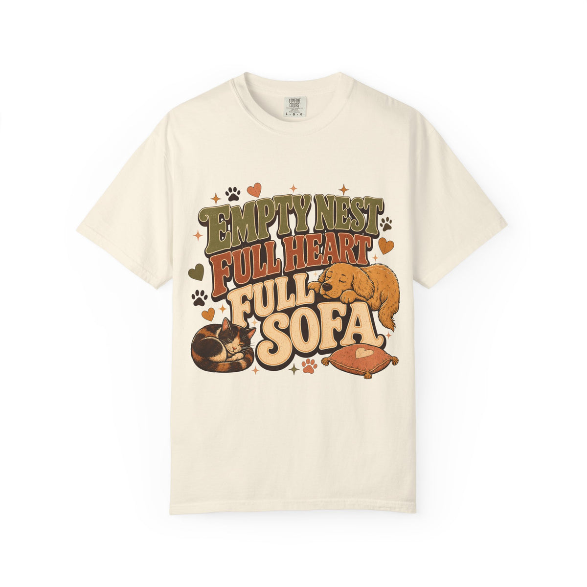 Empty Nest Full Heart Full Sofa Dog and Cat T-Shirt