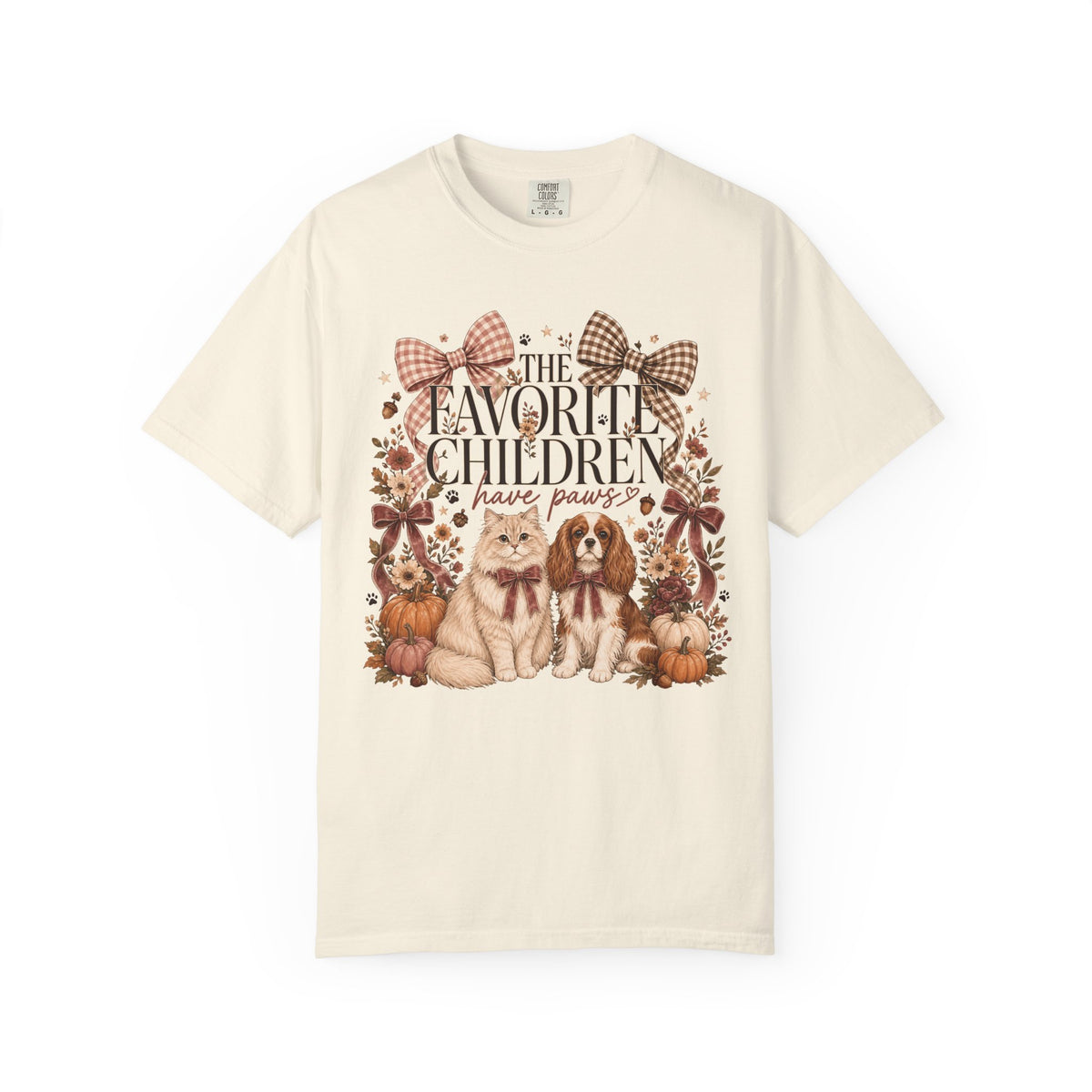 The Favorite Children Have Paws T-Shirt – Cute Dog & Cat Mom Fall Tee