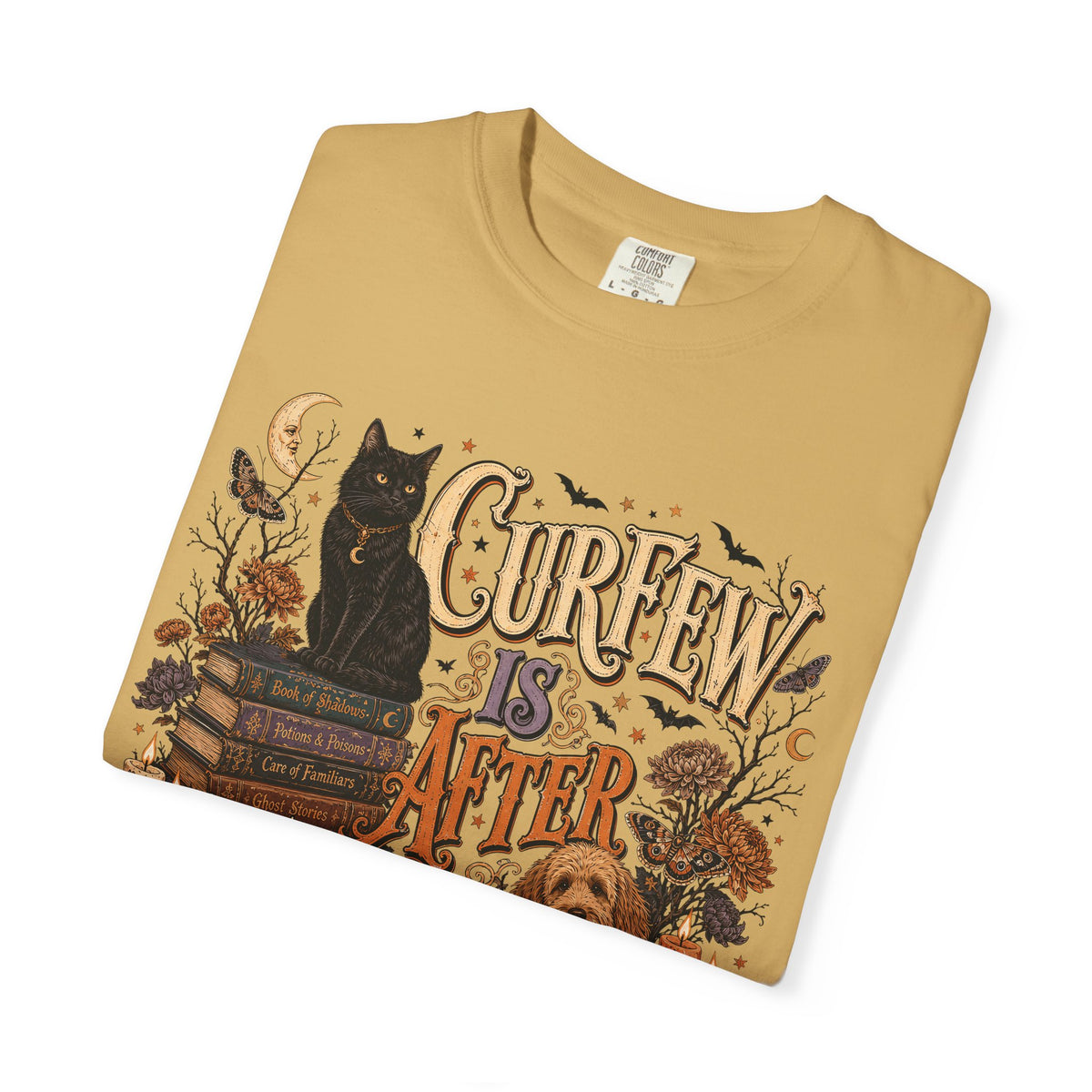 Curfew Is After Treats – Witchy Halloween Dog & Cat T-Shirt
