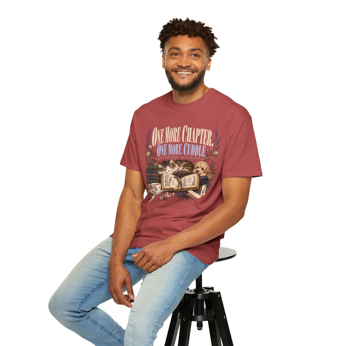 One More Chapter One More Cuddle T-Shirt – Book Lover Dog & Cat Tee