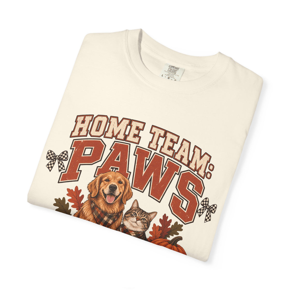 Home Team Paws T-Shirt – Football Dog & Cat Pet Lover Tee