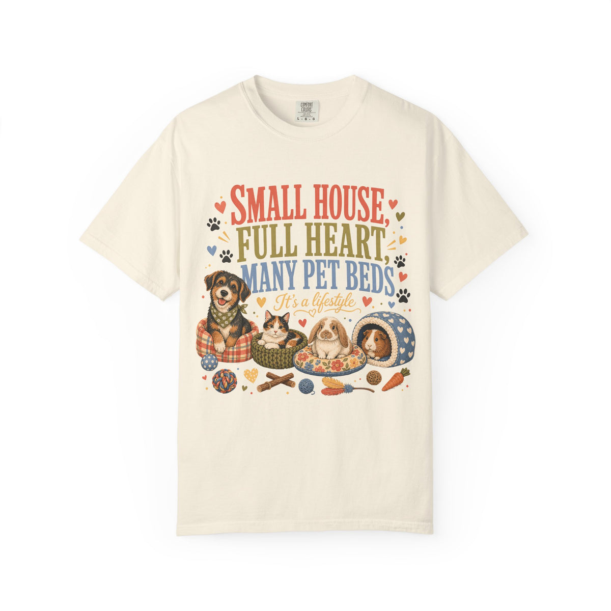 Small House Full Heart Many Pet Beds T-Shirt