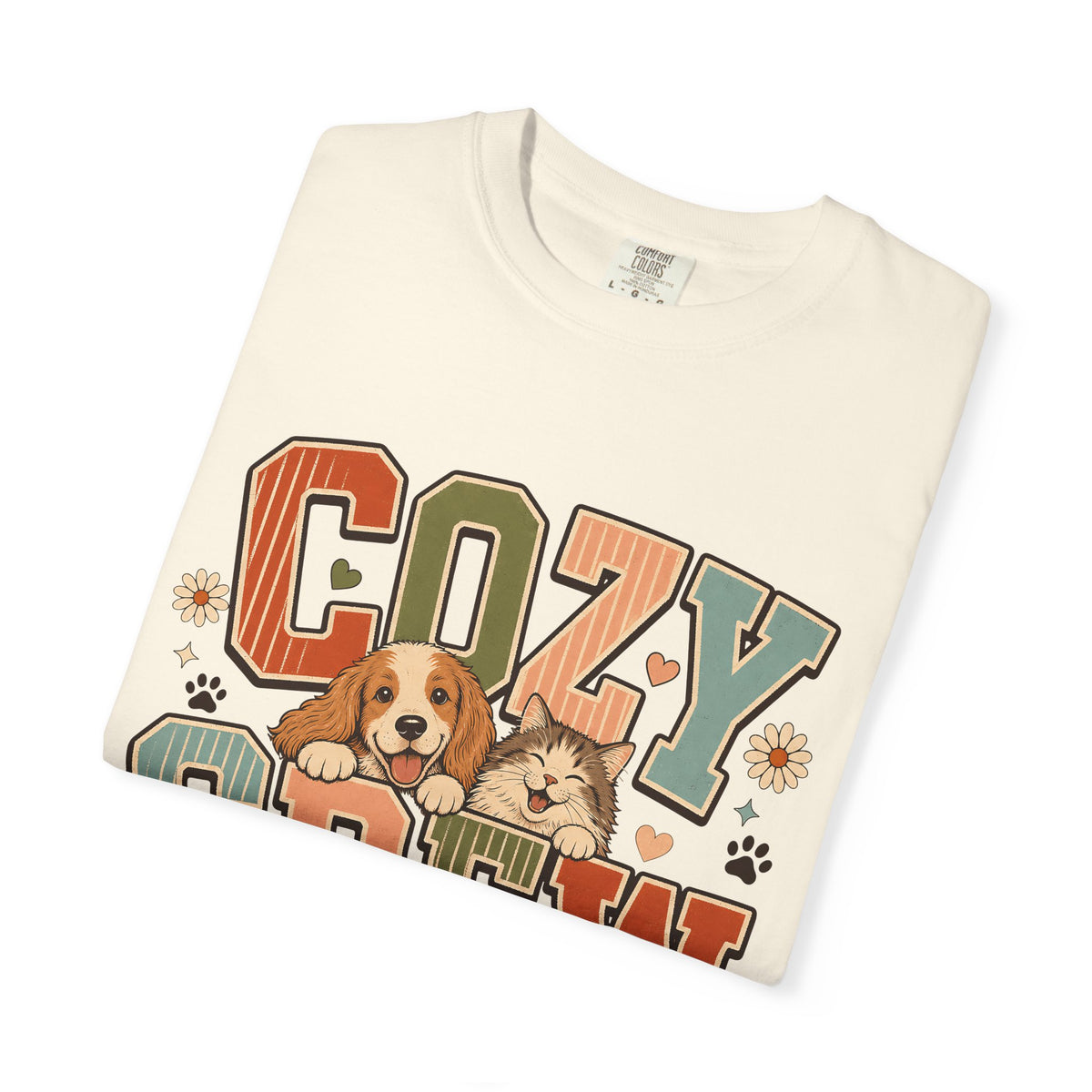 Cozy Crew Dog and Cat T-Shirt – Cute Pet Parent Graphic Tee Short Shopify description