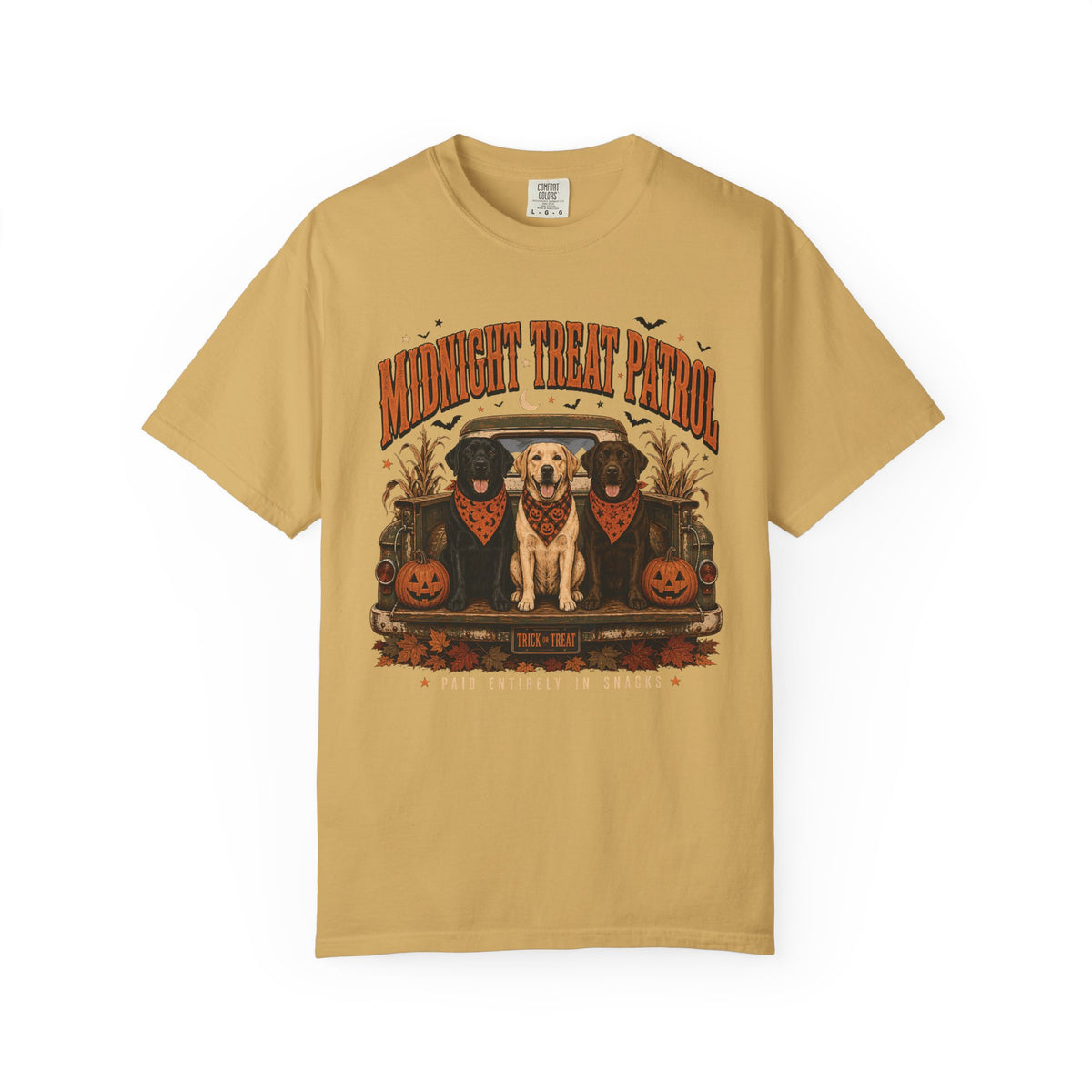 Midnight Treat Patrol Labrador T-Shirt – Funny Halloween Dog Lover Tee