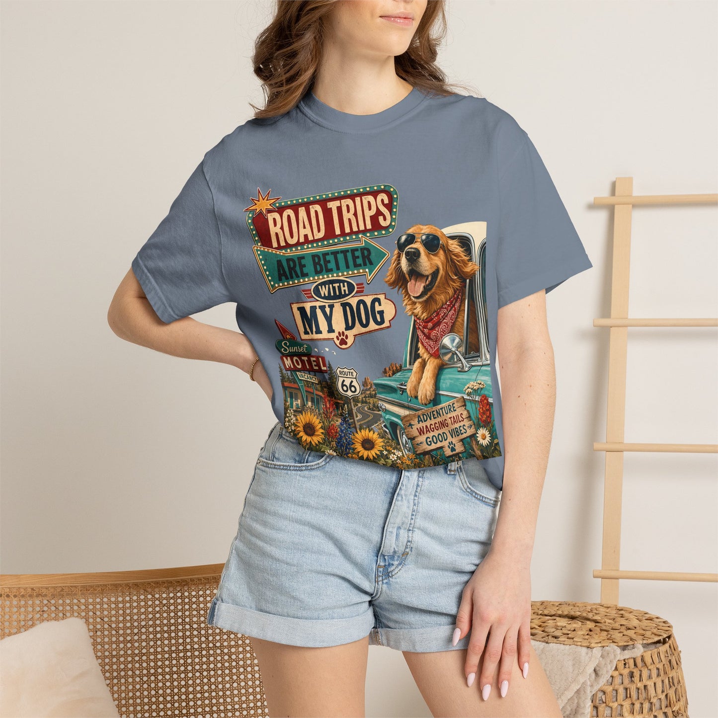 Road Trips Are Better With My Dog — Cute Pet Lover T-Shirt
