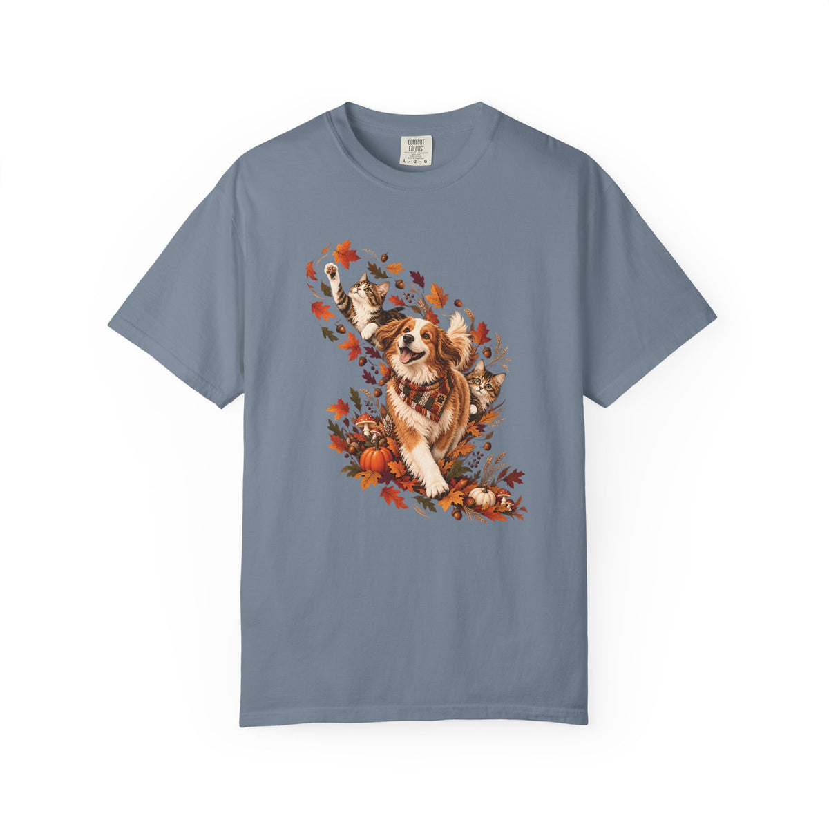 Autumn Paws T-Shirt – Dog & Cats Fall Pet Lover Tee