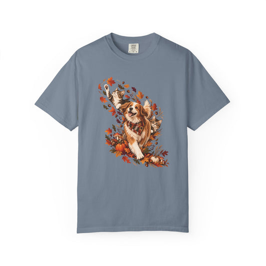 Autumn Paws T-Shirt – Dog & Cats Fall Pet Lover Tee