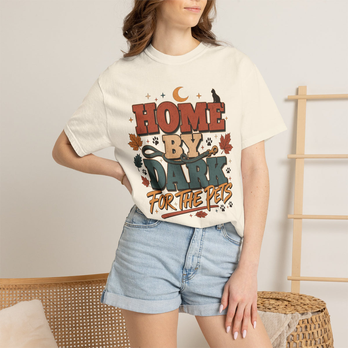 Home By Dark For The Pets T-Shirt – Funny Introvert Pet Parent Graphic Tee