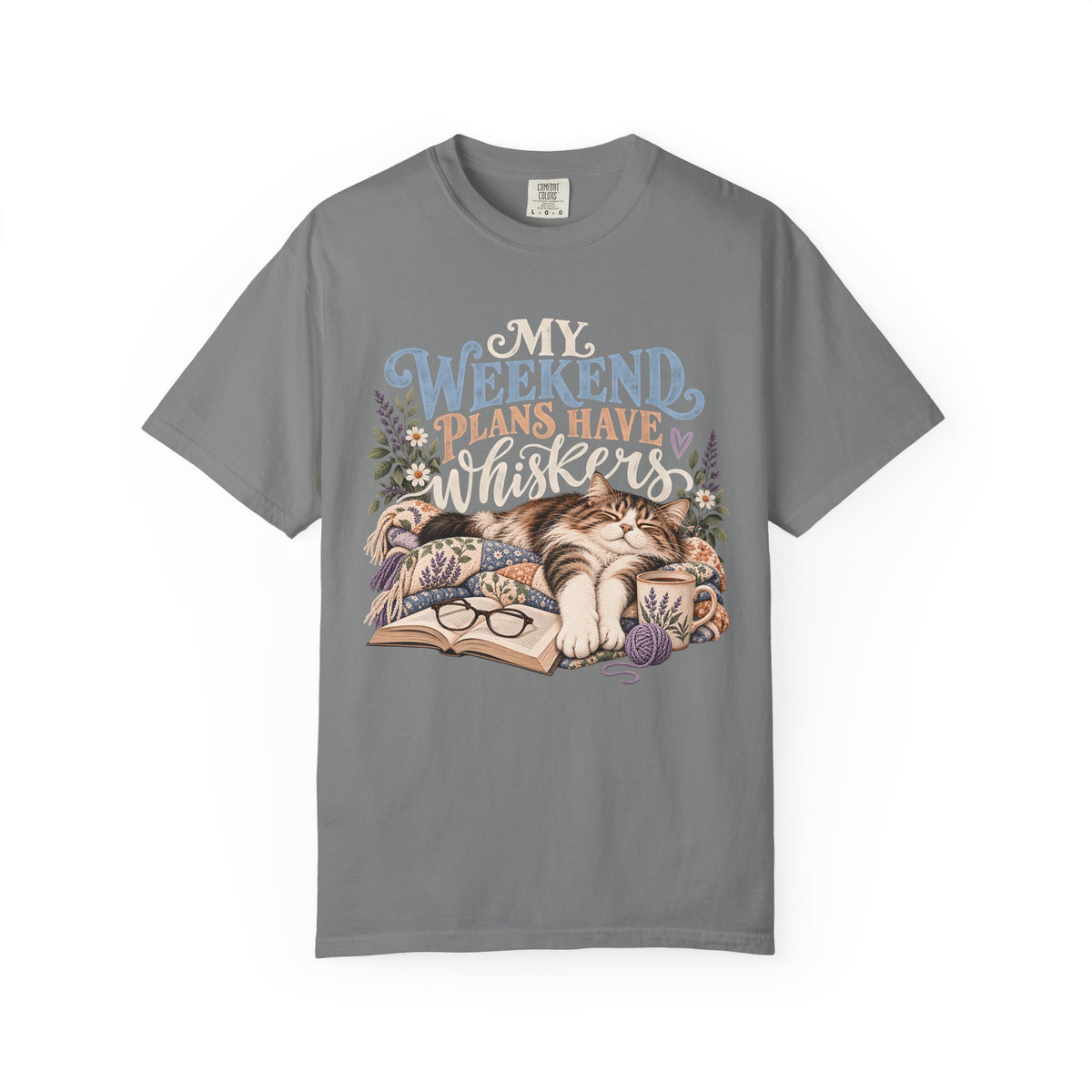 My Weekend Plans Have Whiskers T-Shirt – Cozy Cat Lover Tee