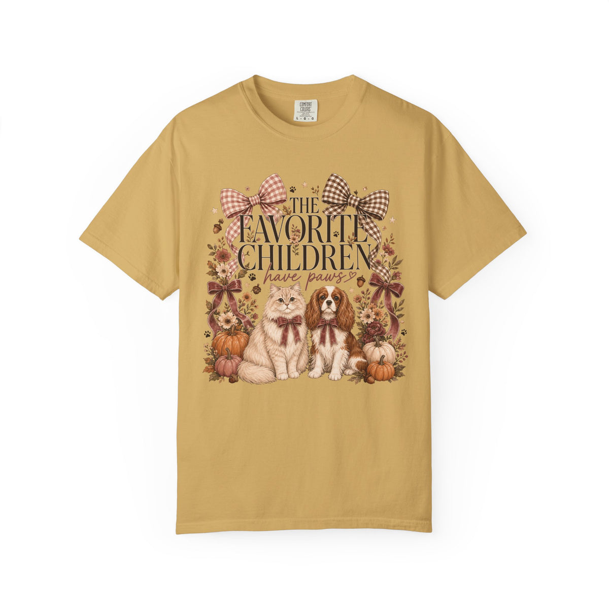 The Favorite Children Have Paws T-Shirt – Cute Dog & Cat Mom Fall Tee