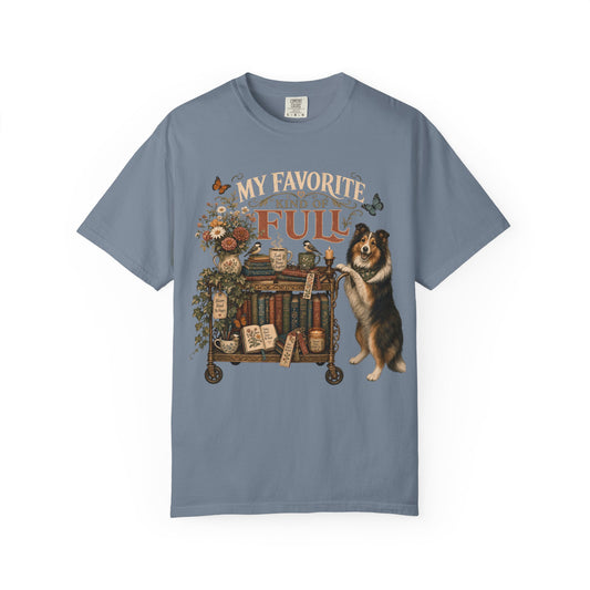 My Favorite Kind of Full, Cozy Book Lover Dog Mom T-Shirt