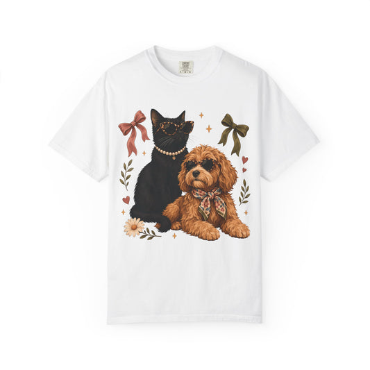 Coquette Dog and Cat T-Shirt – Stylish Pet Mom Graphic T-Shirt