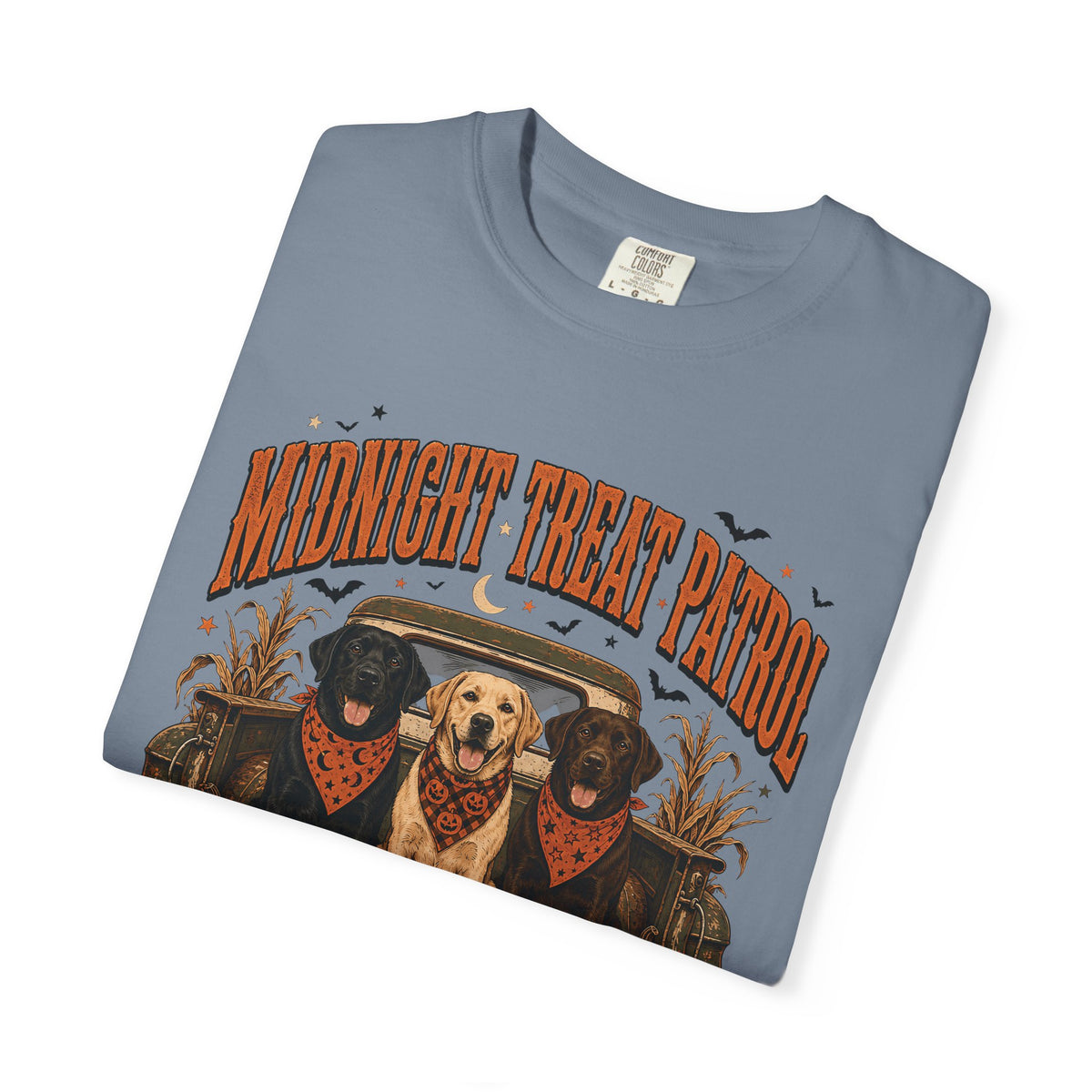 Midnight Treat Patrol Labrador T-Shirt – Funny Halloween Dog Lover Tee