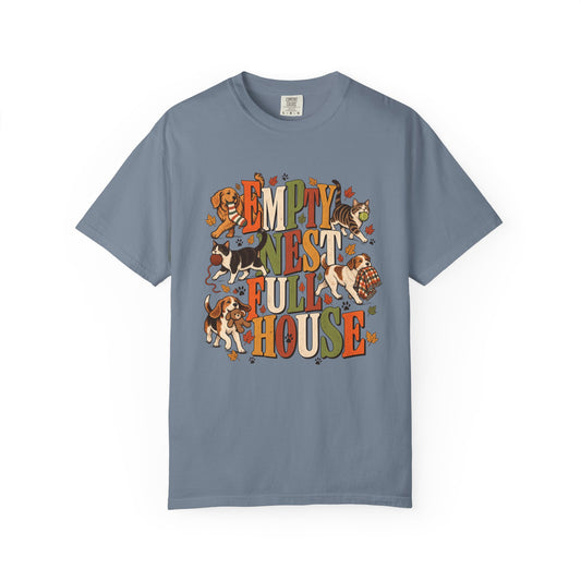 Empty Nest Full House T-Shirt – Funny Dog & Cat Parent Tee