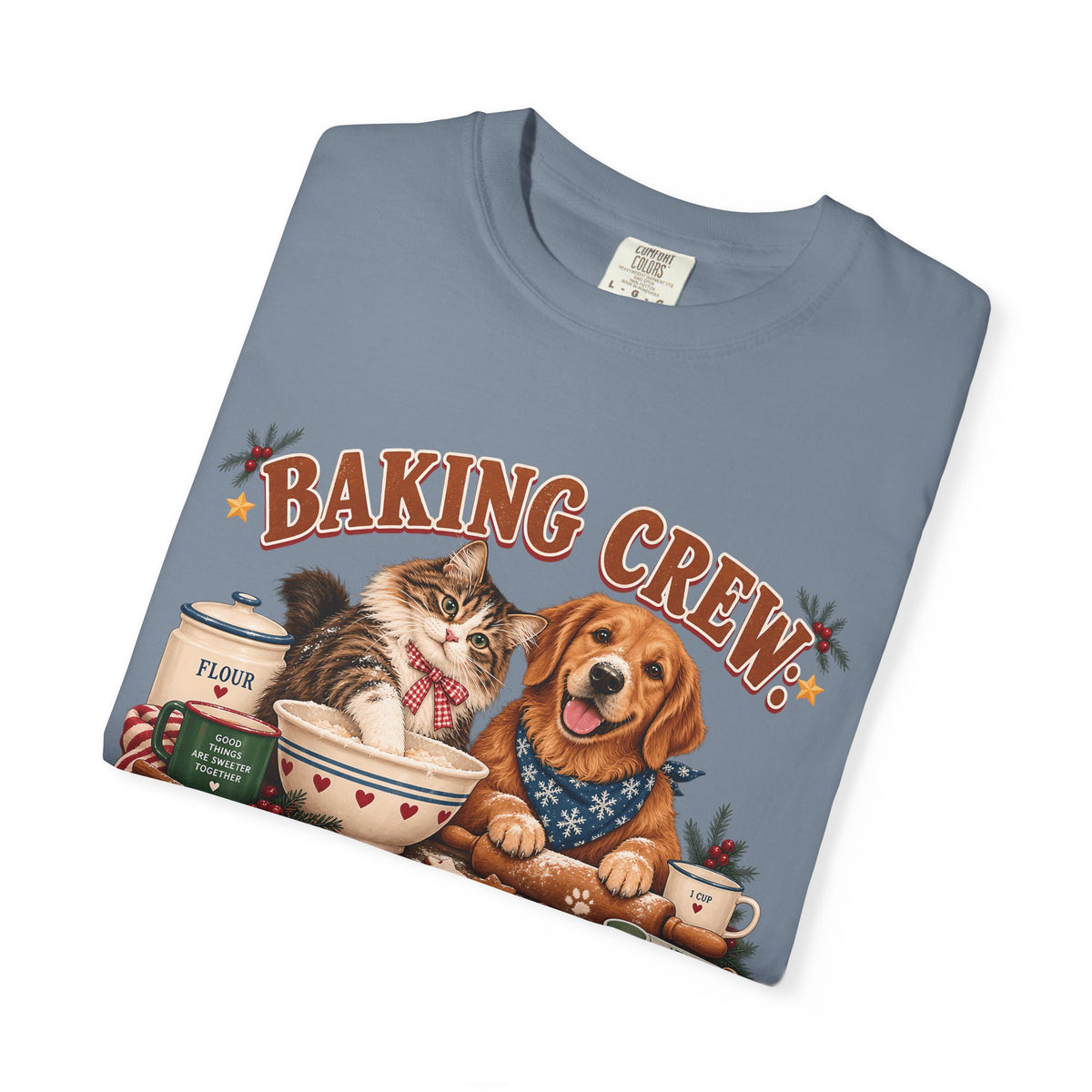Baking Crew Two Supervisors Zero Help T-Shirt – Funny Christmas Pet Tee