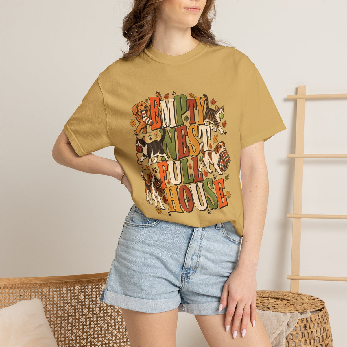 Empty Nest Full House T-Shirt – Funny Dog & Cat Parent Tee