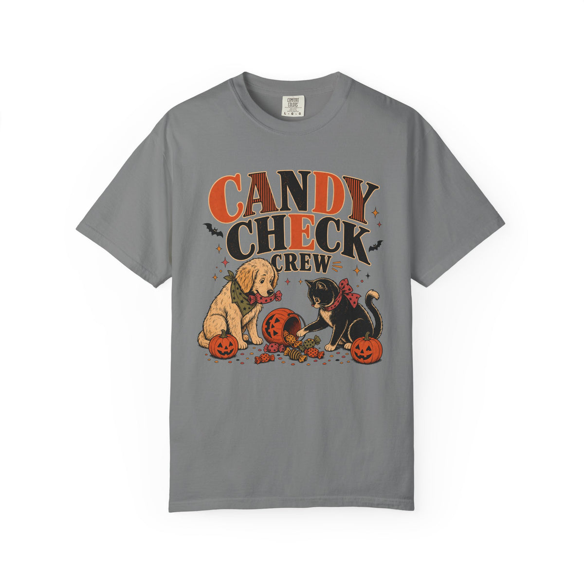 Candy Check Crew Halloween T-Shirt – Funny Dog & Cat Pet Lover Tee
