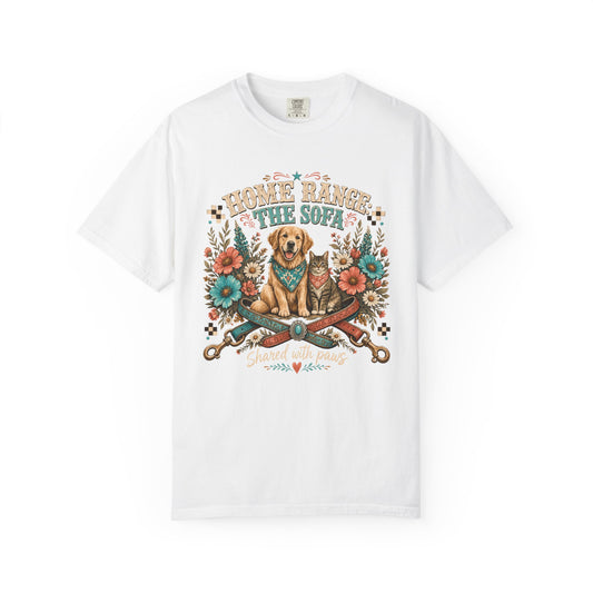 Home Range The Sofa Dog and Cat T-Shirt – Western Pet Parent Tee