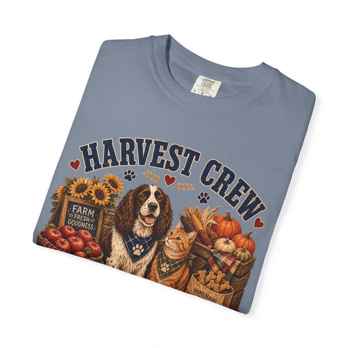 Harvest Crew – Paid in Snacks, Funny Fall Dog & Cat T-Shirt