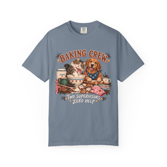 Baking Crew Two Supervisors Zero Help T-Shirt – Funny Christmas Pet Tee