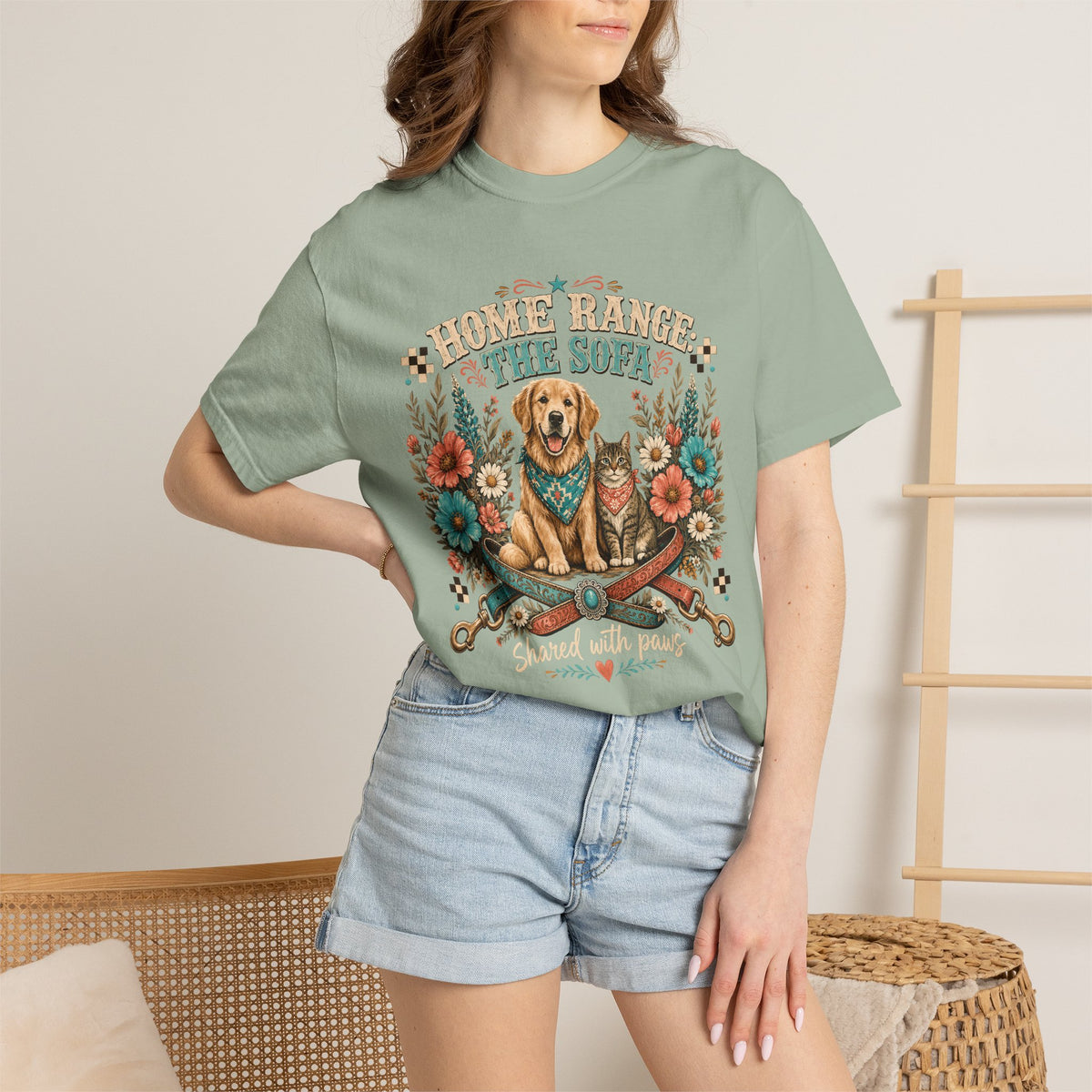 Home Range The Sofa Dog and Cat T-Shirt – Western Pet Parent Tee