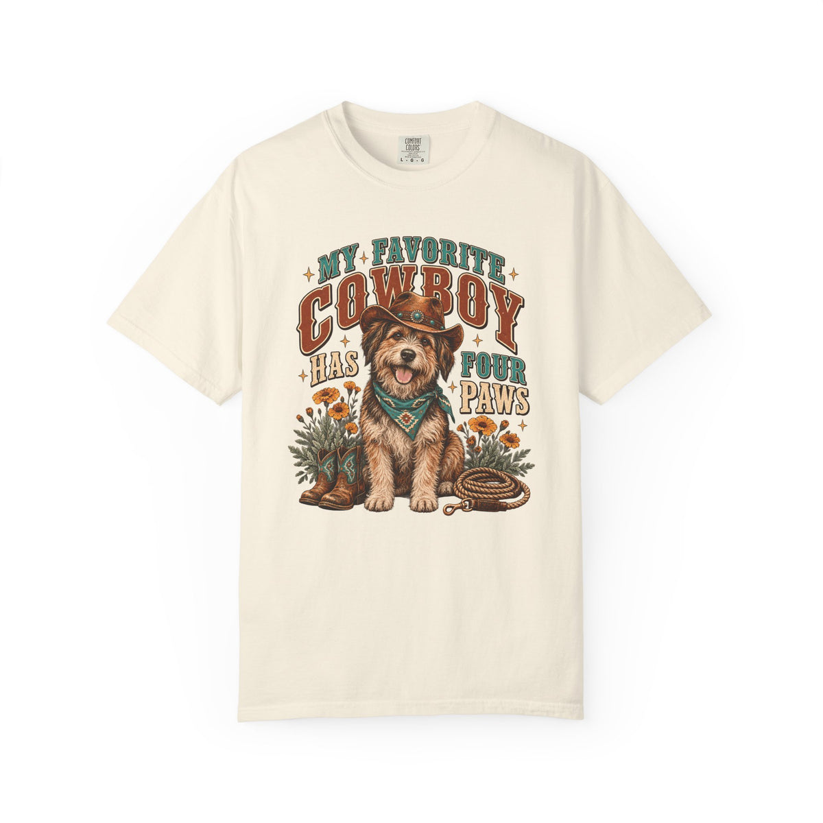 My Favorite Cowboy Has Four Paws T-Shirt – Western Dog Lover Tee