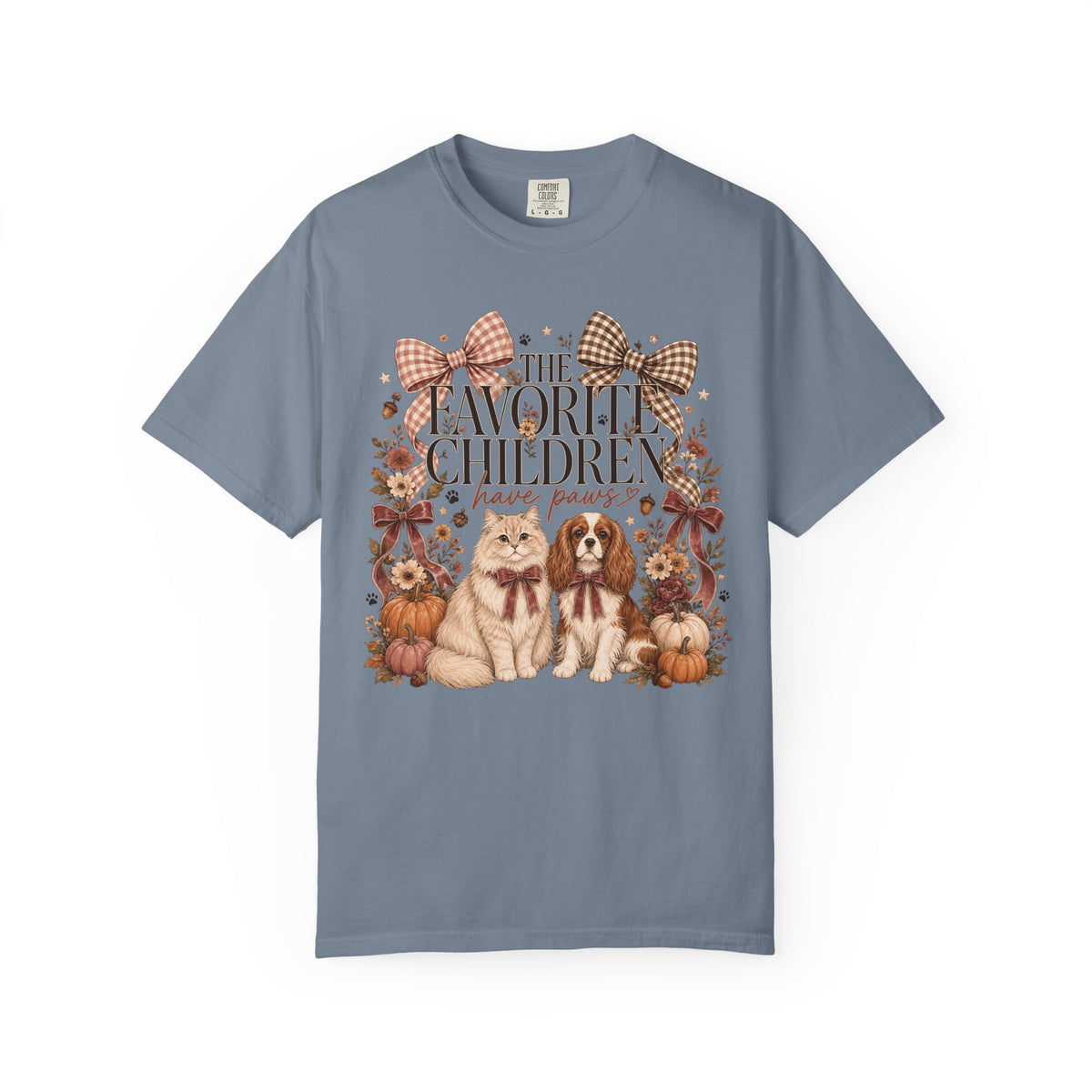 The Favorite Children Have Paws T-Shirt – Cute Dog & Cat Mom Fall Tee