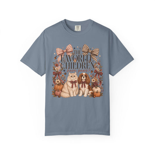 The Favorite Children Have Paws T-Shirt – Cute Dog & Cat Mom Fall Tee