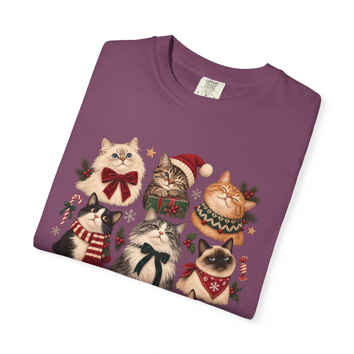 Christmas Cats T-Shirt – Festive Cat Lover & Multi-Cat Family Tee